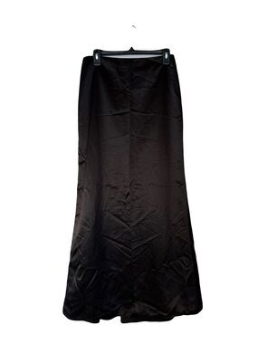 David's Bridal Black Satin (polyester)Maxi Skirt - Sleek Evening Style size 8